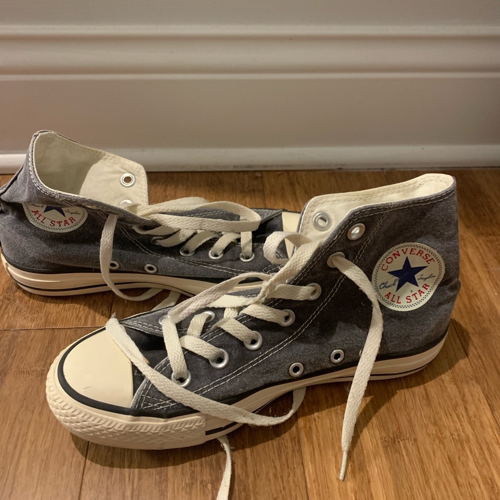 Grey Converse High Tops Size 7